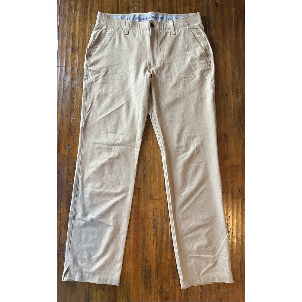 Under Armour Showdown Golf Pants Mens 36x34 Khaki Loose Fit Performance NWOT